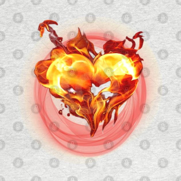 Fierce Heart on Fire by Mazzlo Shop